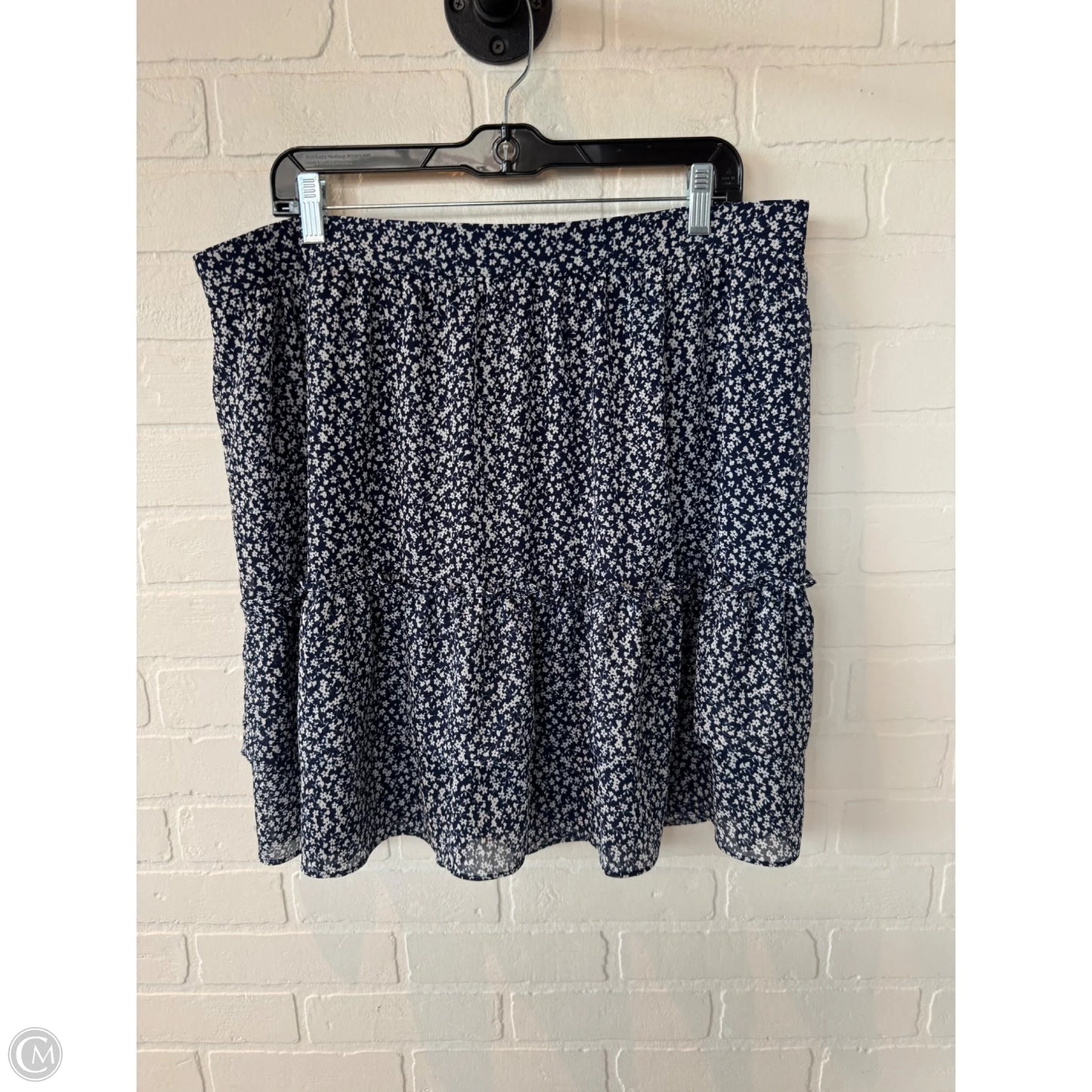 Skirt Mini & Short By J. Crew In Blue & White, Size: 16