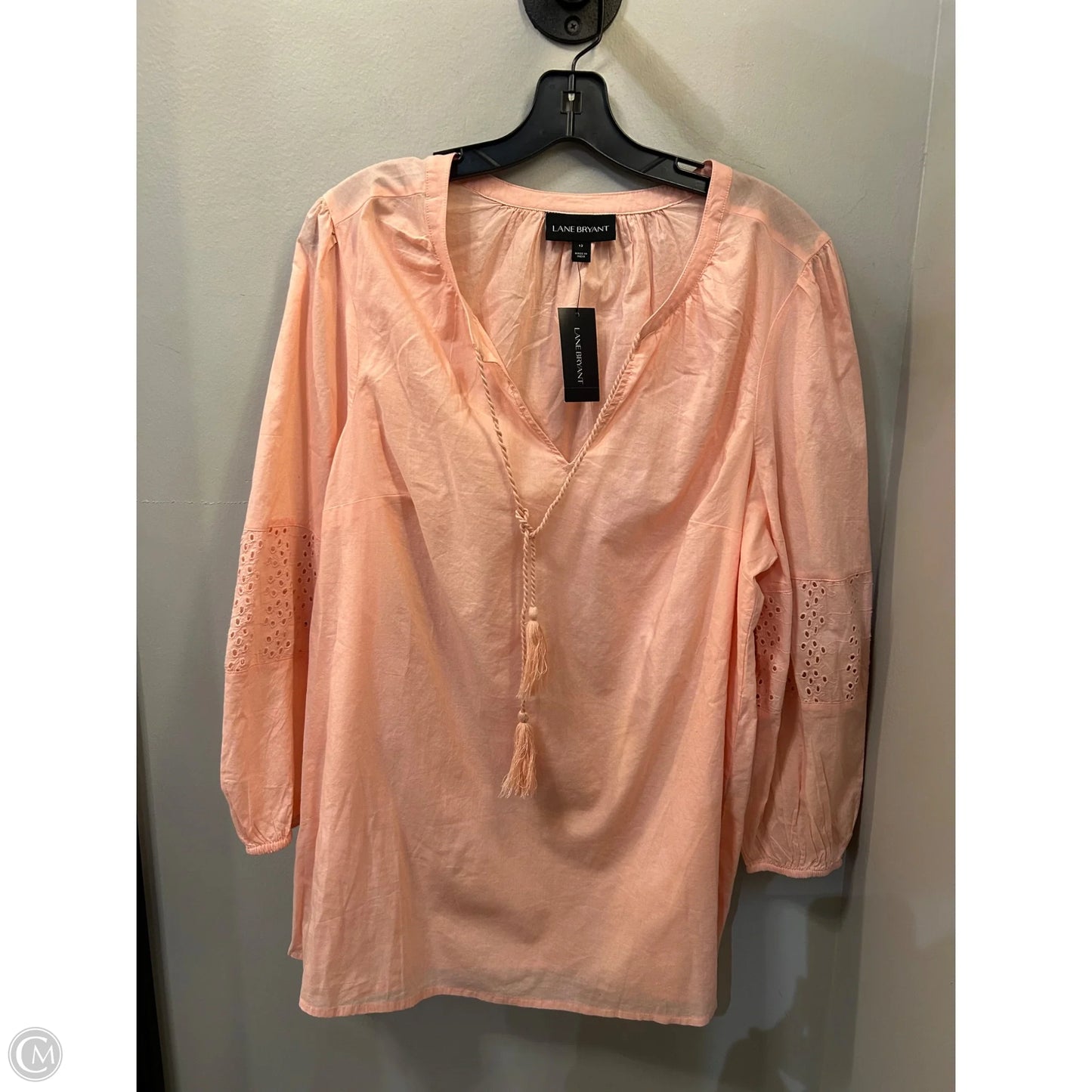 Top Long Sleeve By Lane Bryant In Peach, Size: L