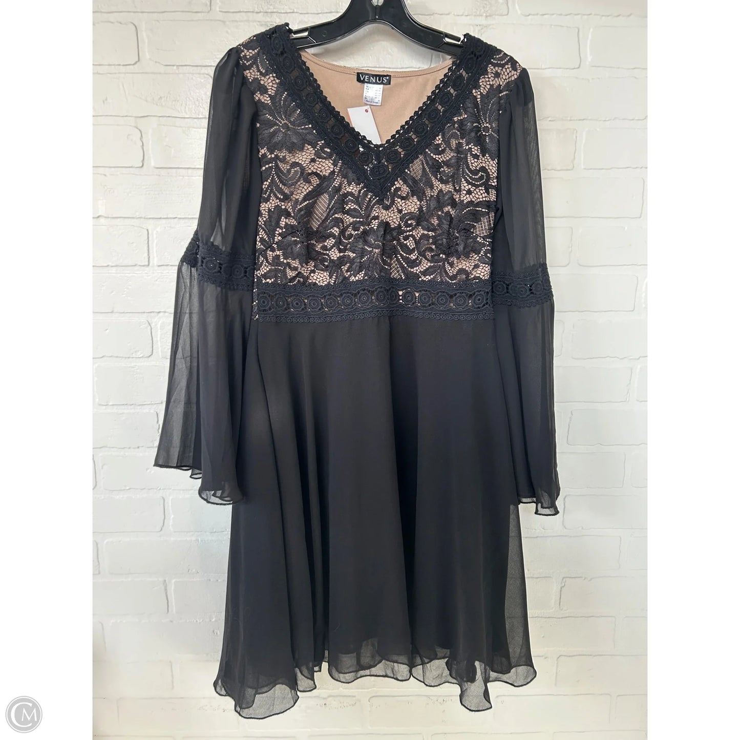 Dress Party Midi By Venus In Black, Size: M