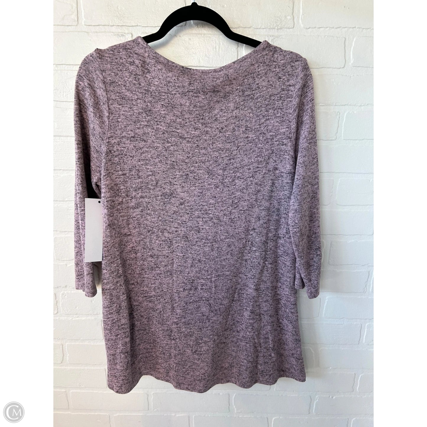 Top Long Sleeve By Chelsea And Theodore In Grey & Pink, Size: M