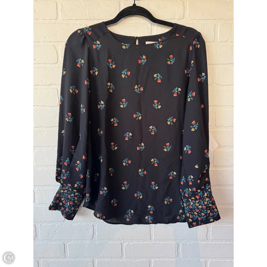 Top Long Sleeve By Loft In Black, Size: Mp