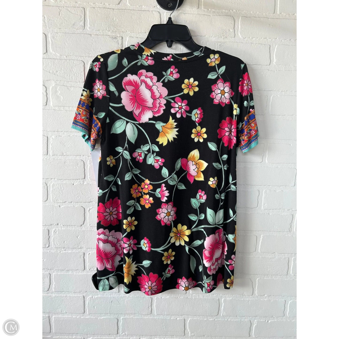 Top Short Sleeve By Johnny Was In Multi-colored, Size: Xs