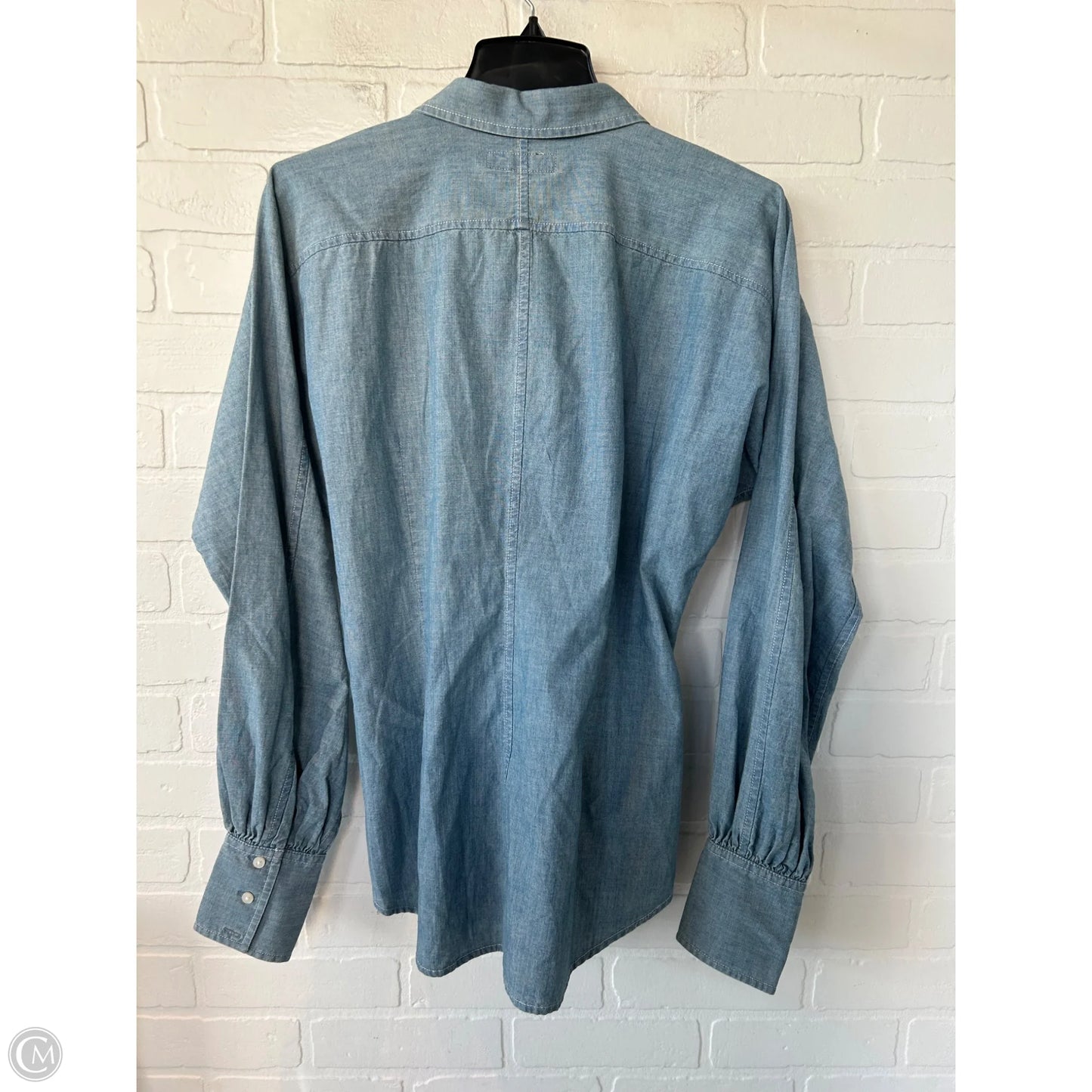 Top Long Sleeve By Lauren By Ralph Lauren In Blue, Size: L