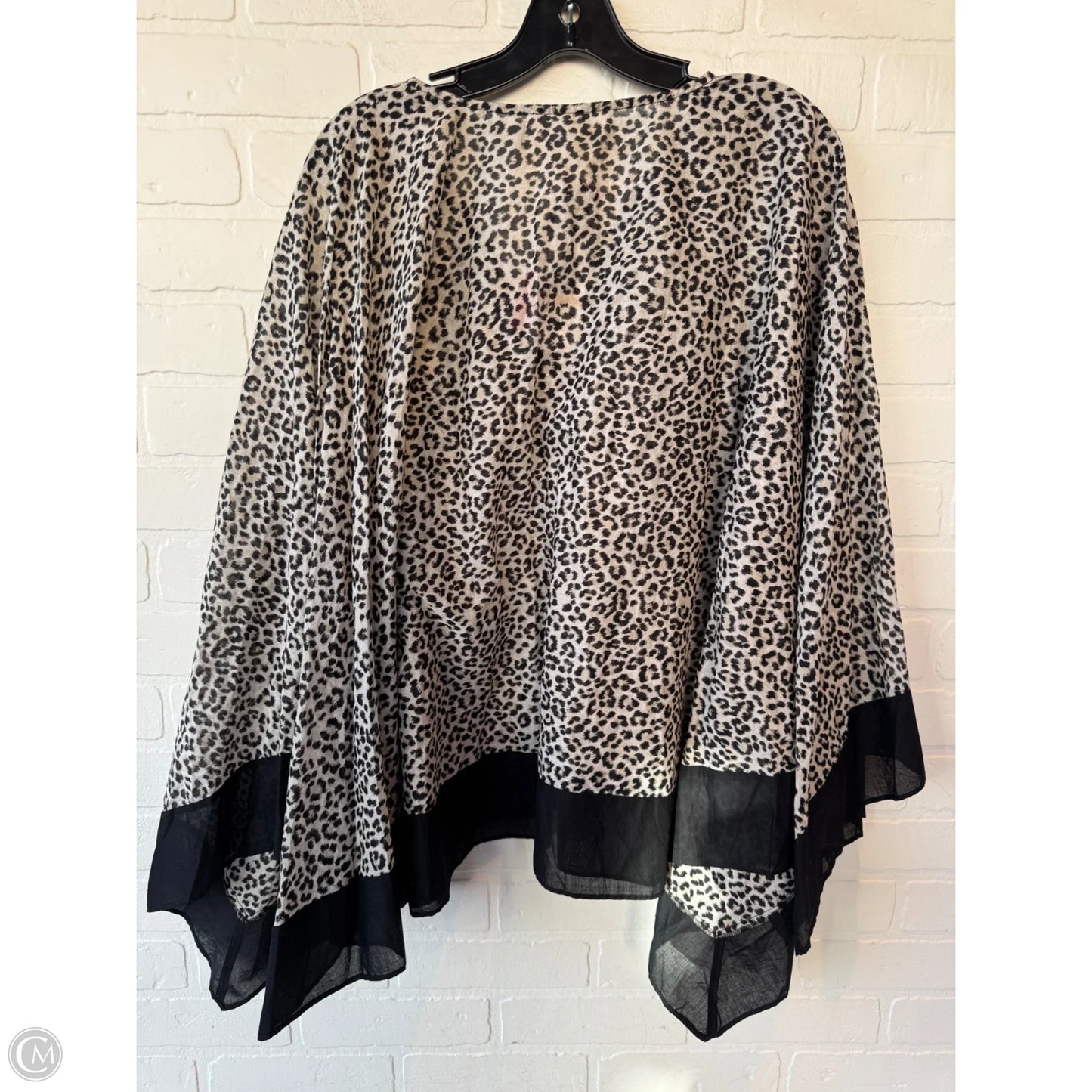 Poncho By Michael By Michael Kors In Black & Cream, Size: S