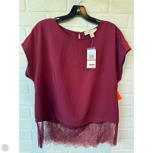 Top Short Sleeve By Michael By Michael Kors In Red, Size: S