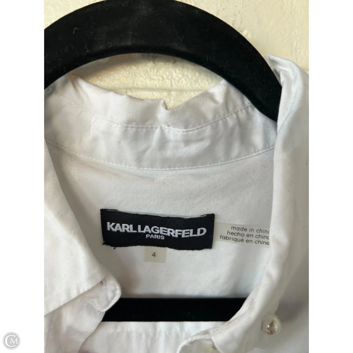 Dress Designer By Karl Lagerfeld In Black & White, Size: S