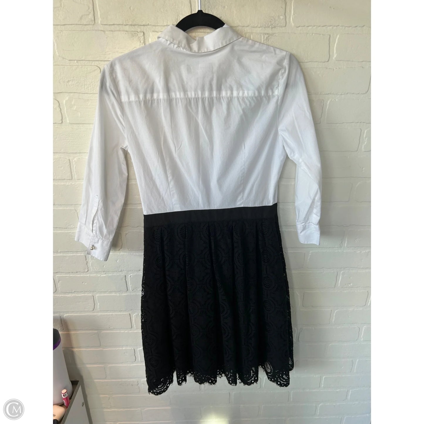 Dress Designer By Karl Lagerfeld In Black & White, Size: S