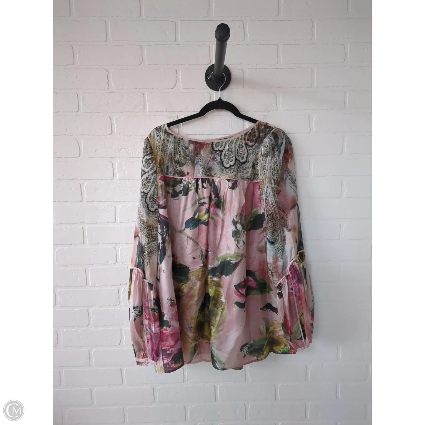 Top Long Sleeve By Cmb In Pink, Size: M