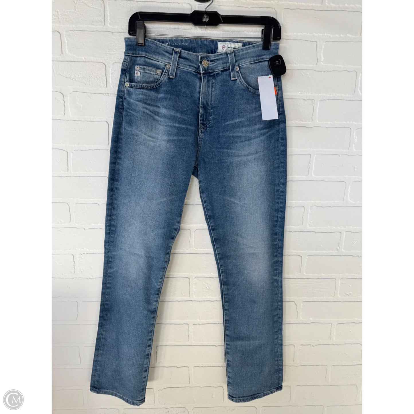 Jeans Straight By Adriano Goldschmied In Blue Denim, Size: 4