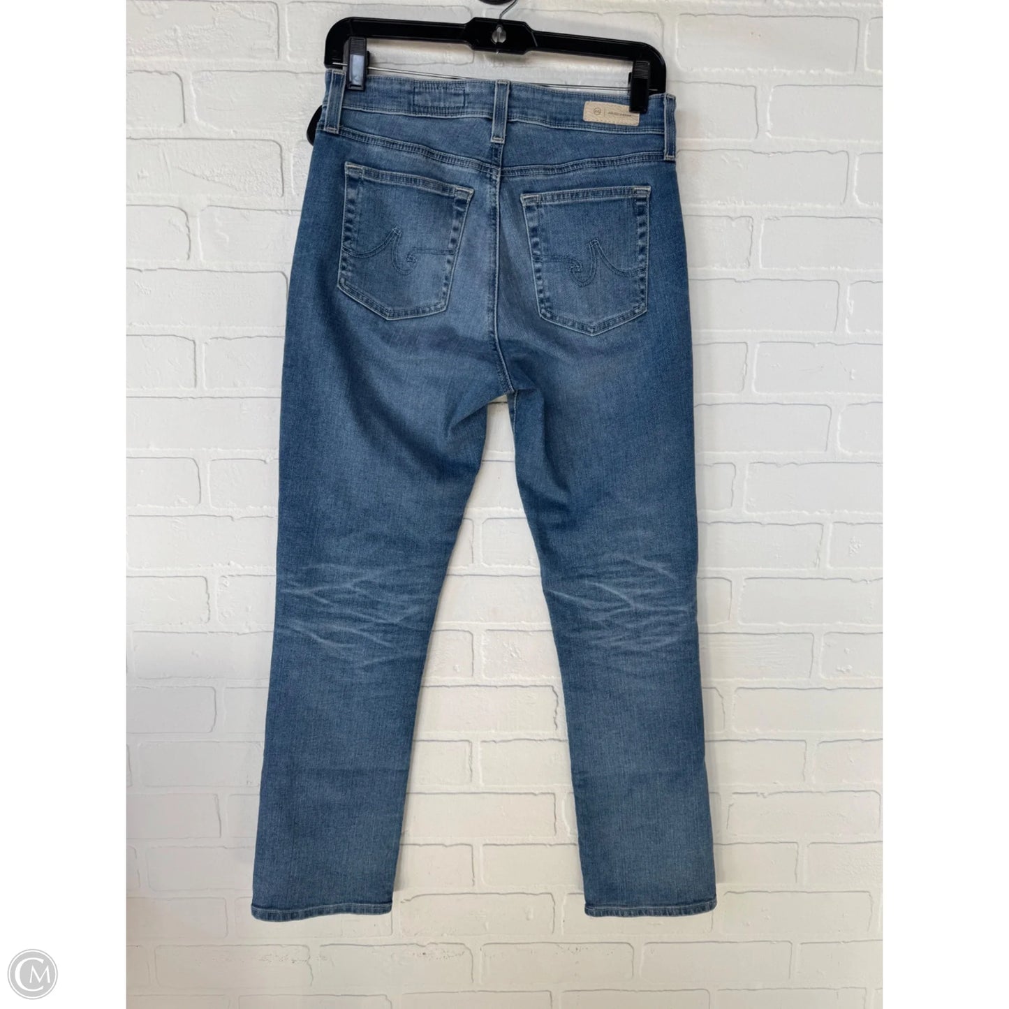 Jeans Straight By Adriano Goldschmied In Blue Denim, Size: 4