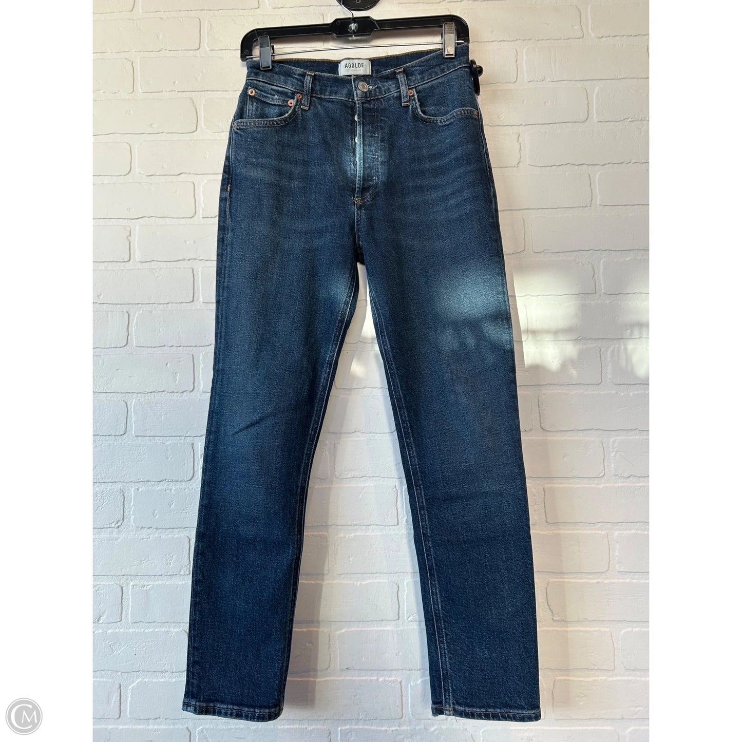 Jeans Skinny By Agolde In Blue Denim, Size: 2