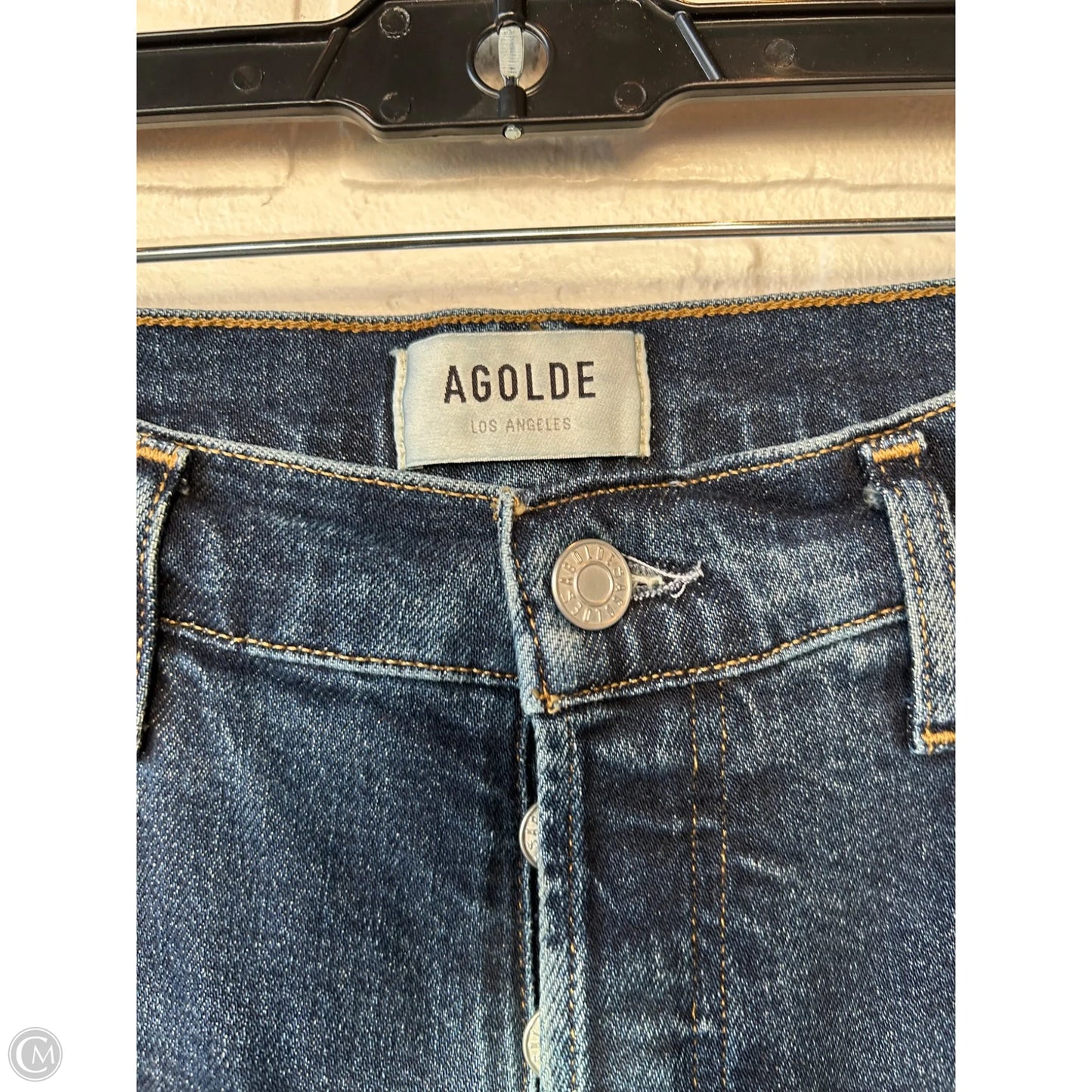 Jeans Skinny By Agolde In Blue Denim, Size: 2