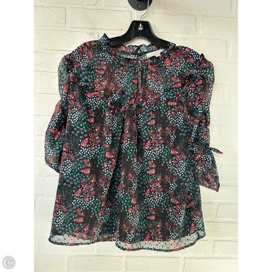 Top Short Sleeve By Loft In Black, Size: M