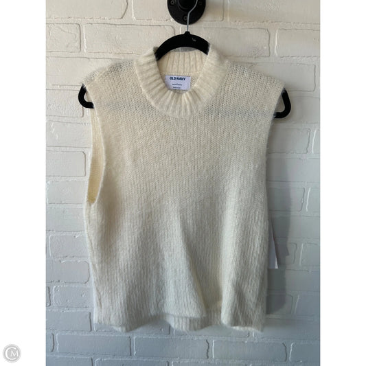 Vest Sweater By Old Navy In Cream, Size: L