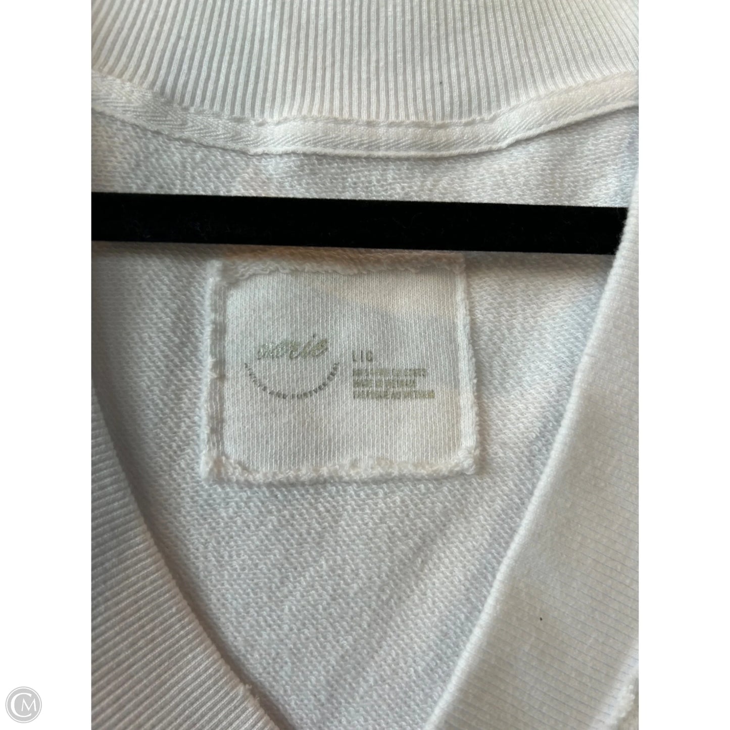 Sweatshirt Crewneck By Aerie In White, Size: L