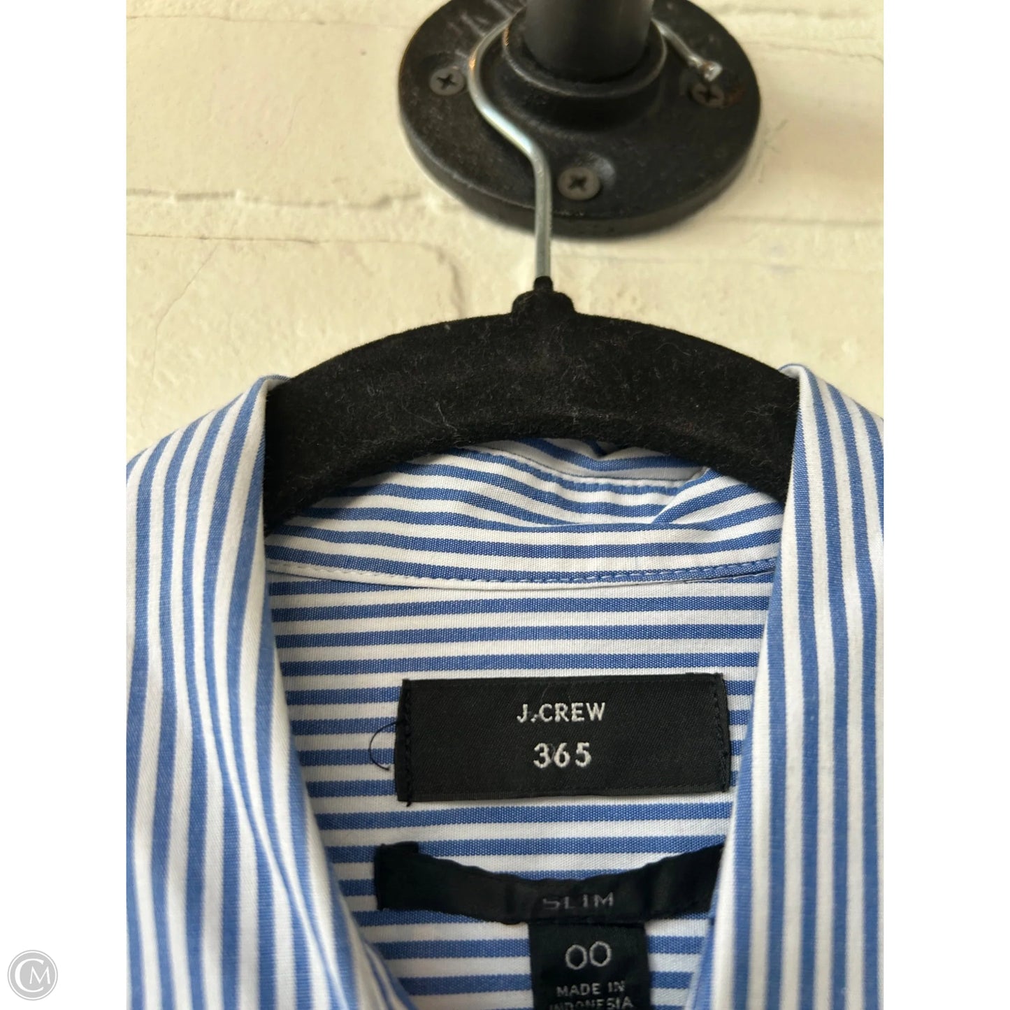 Top Long Sleeve By J. Crew In Blue & White, Size: Xs