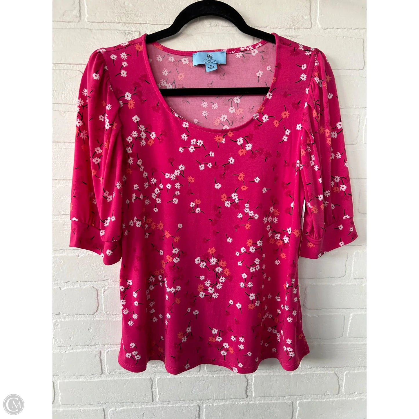 Top Short Sleeve By Cece In Pink, Size: M