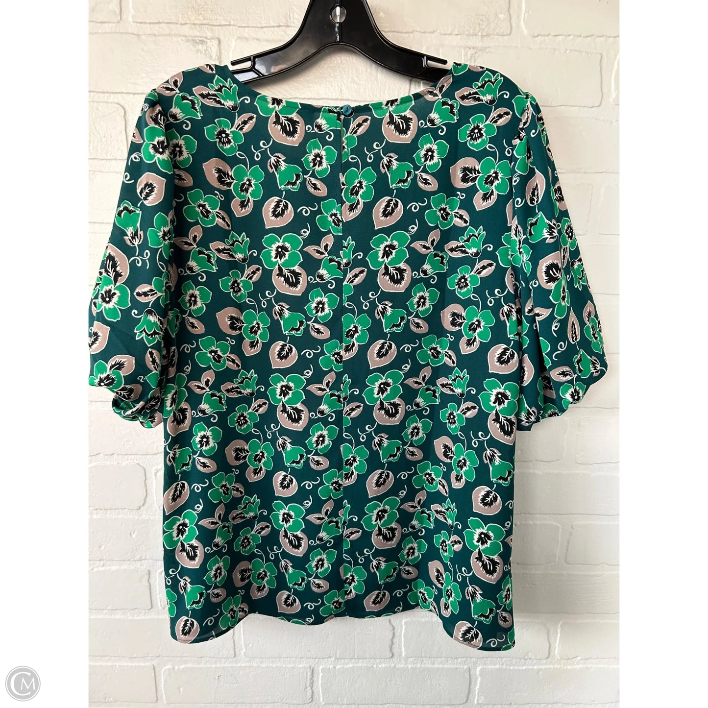 Top Short Sleeve By Ann Taylor In Green, Size: M