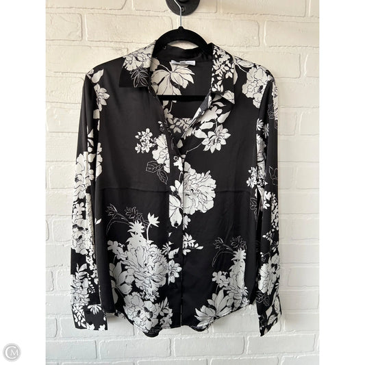 Top Long Sleeve By maison damelie In Black & White, Size: M