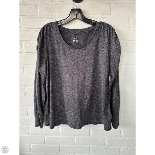 Athletic Top Long Sleeve Crewneck By Zella In Grey, Size: L