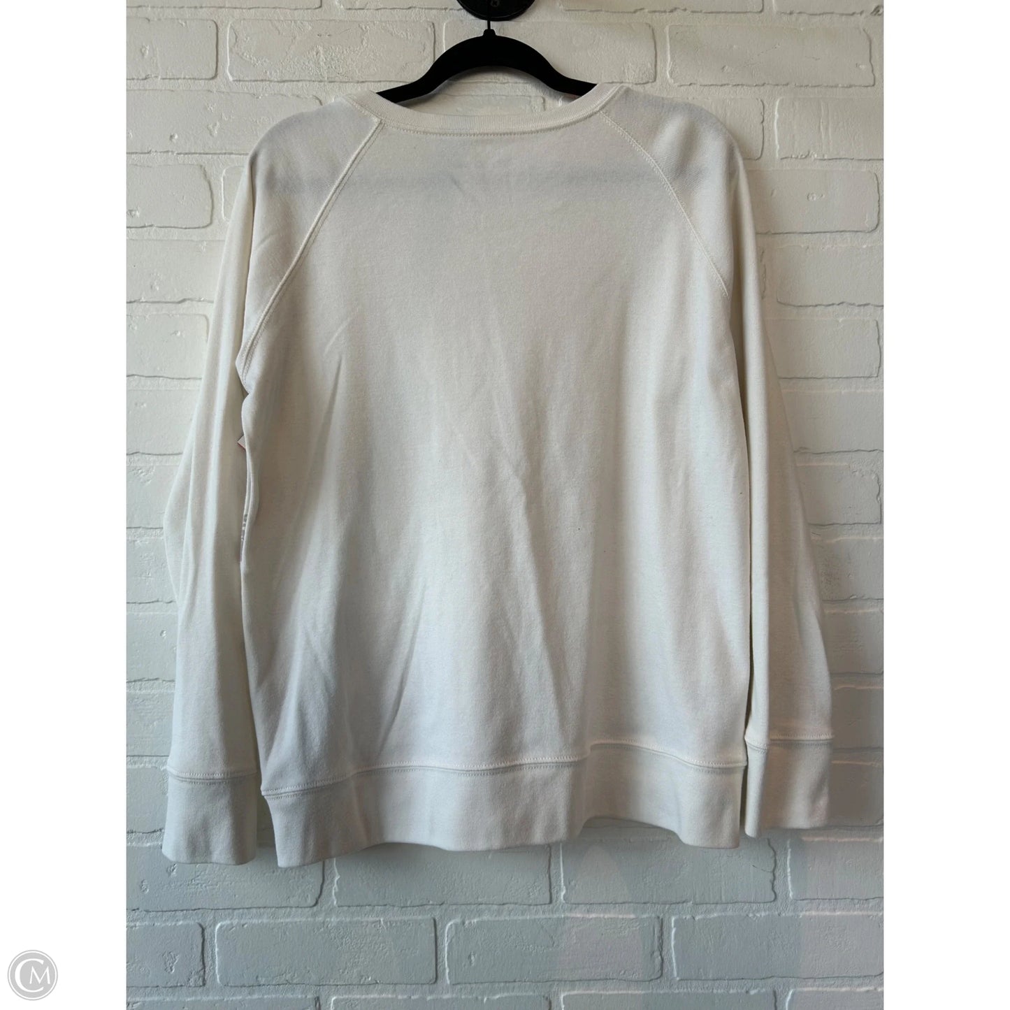 Top Long Sleeve By Eddie Bauer In Cream, Size: L