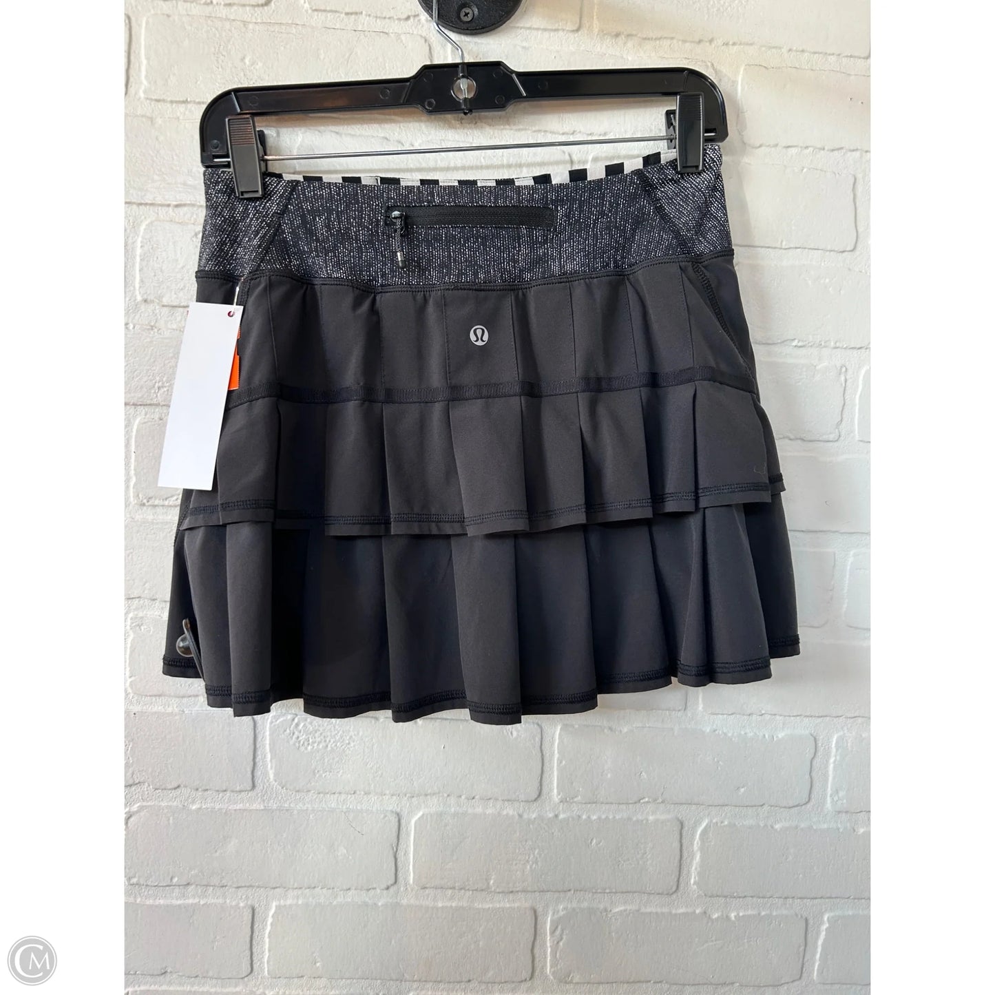 Athletic Skort By Lululemon In Black, Size: 4