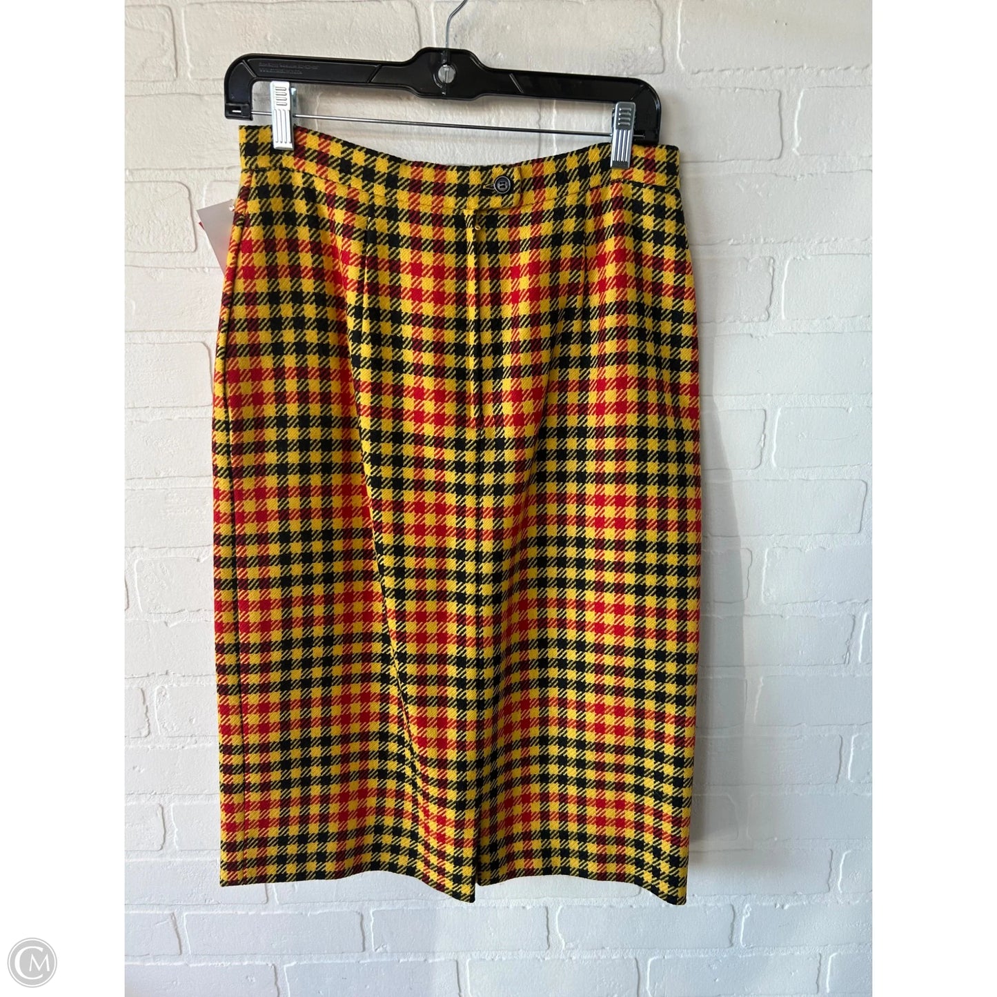 Skirt Midi By ST. A In Black & Yellow, Size: 10