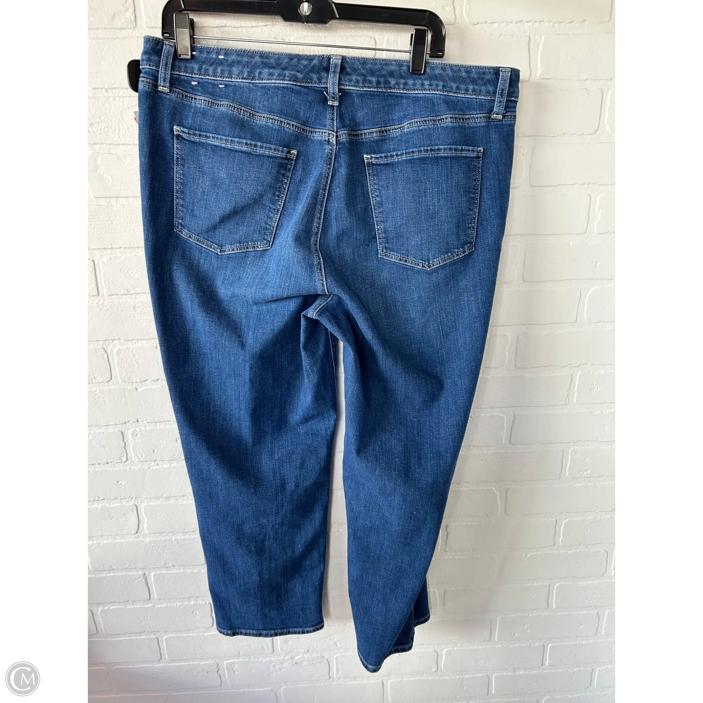 Jeans Straight By Talbots In Blue Denim, Size: 14