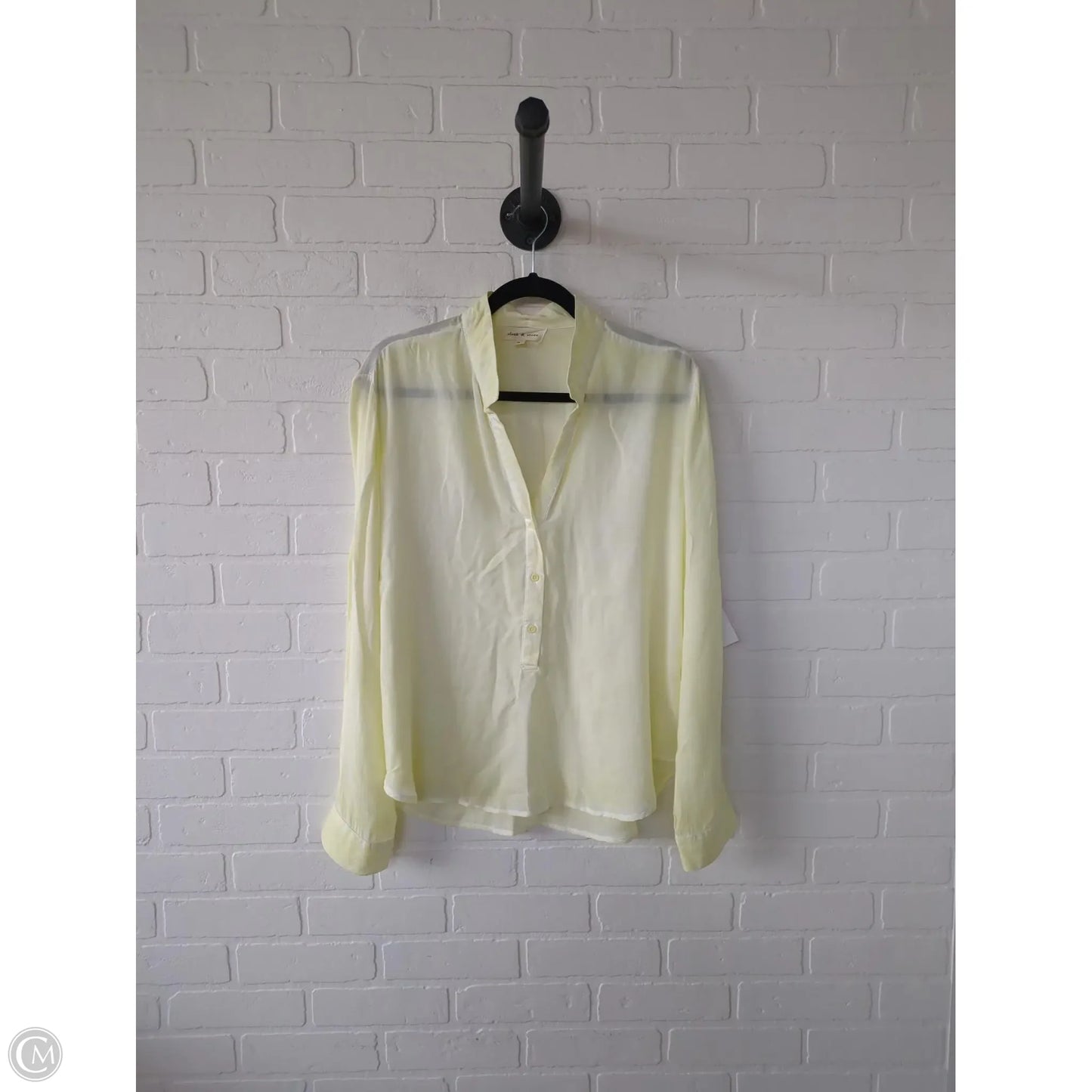 Top Long Sleeve By Cloth & Stone In Yellow, Size: M