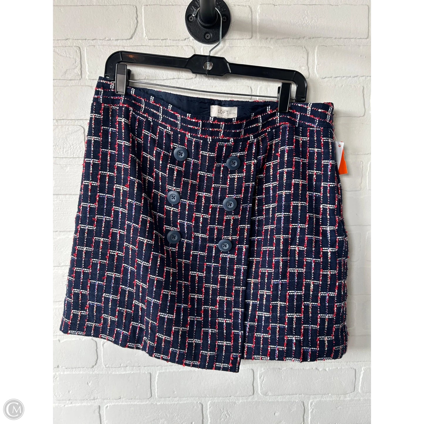 Skirt Mini & Short By Loft In Blue & Red & White, Size: 12p