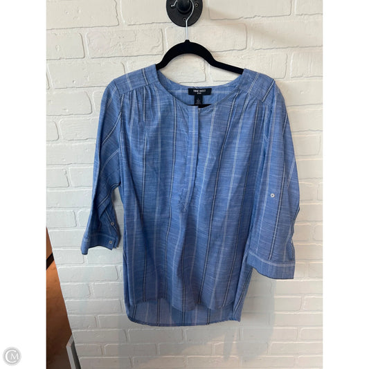 Top Long Sleeve By Nine West Apparel In Blue, Size: L