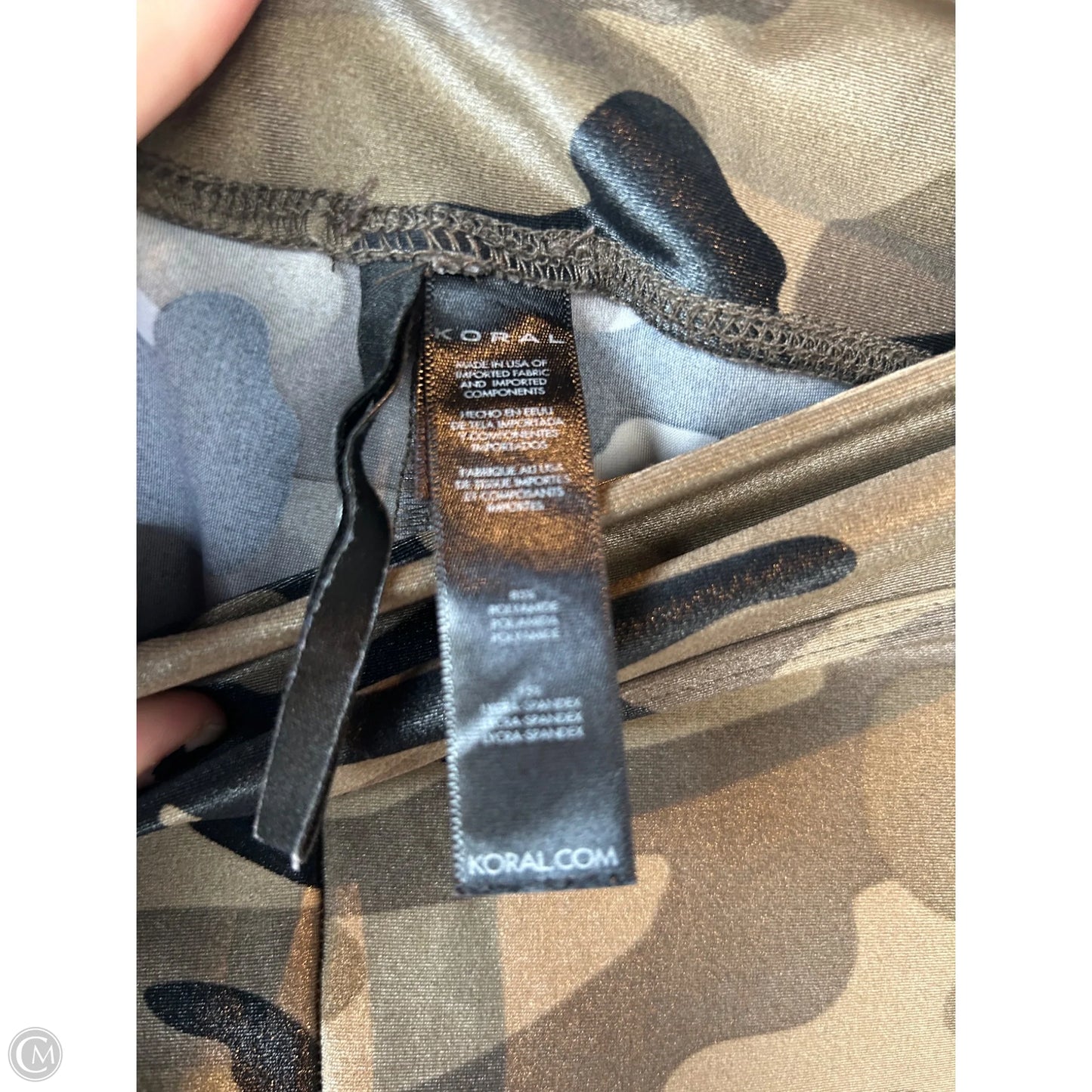 Athletic Leggings By Clothes Mentor In Black & Brown, Size: 8