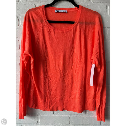 Sweater By Zara In Orange, Size: M