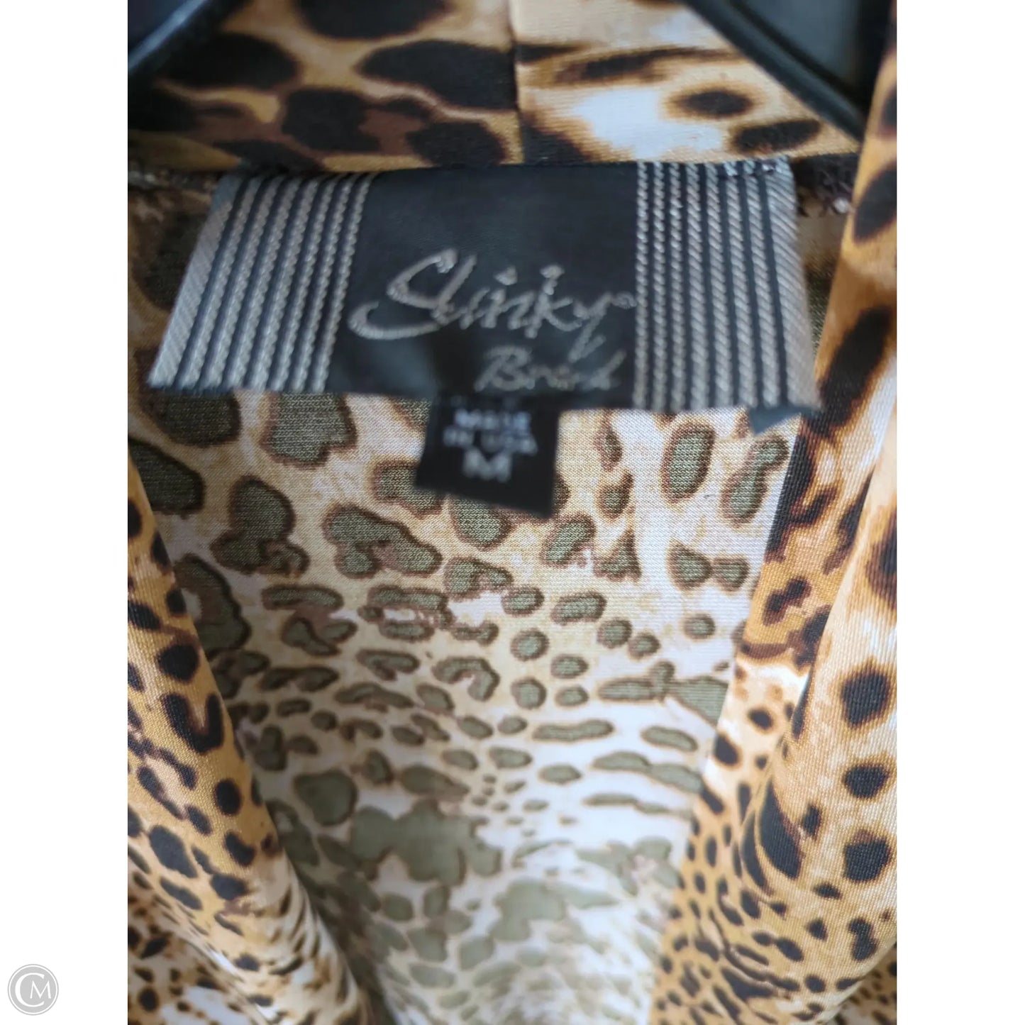 Cardigan By Slinky Brand In Brown & Tan, Size: M