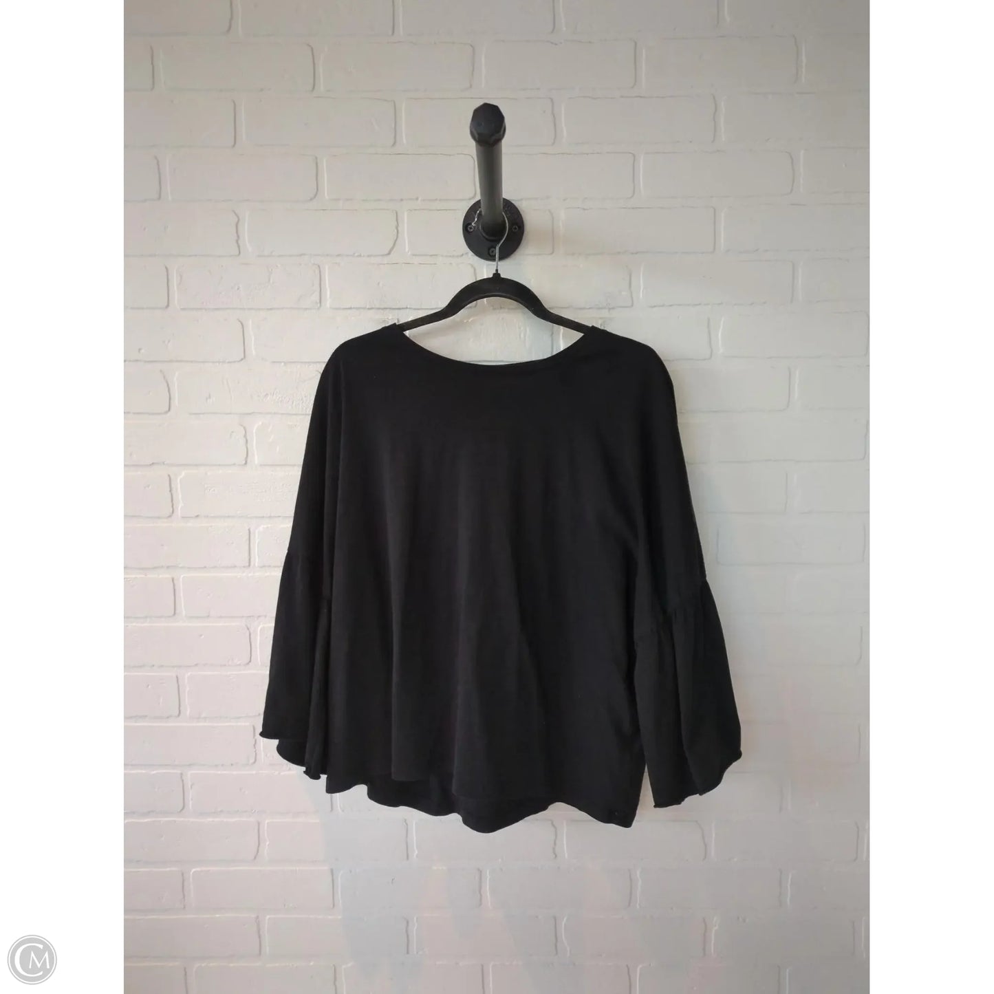 Top 3/4 Sleeve By Dantelle In Black, Size: Xl
