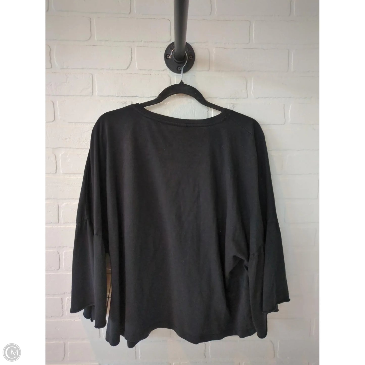 Top 3/4 Sleeve By Dantelle In Black, Size: Xl