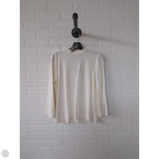 Top Long Sleeve By Ann Taylor In Cream, Size: Mp