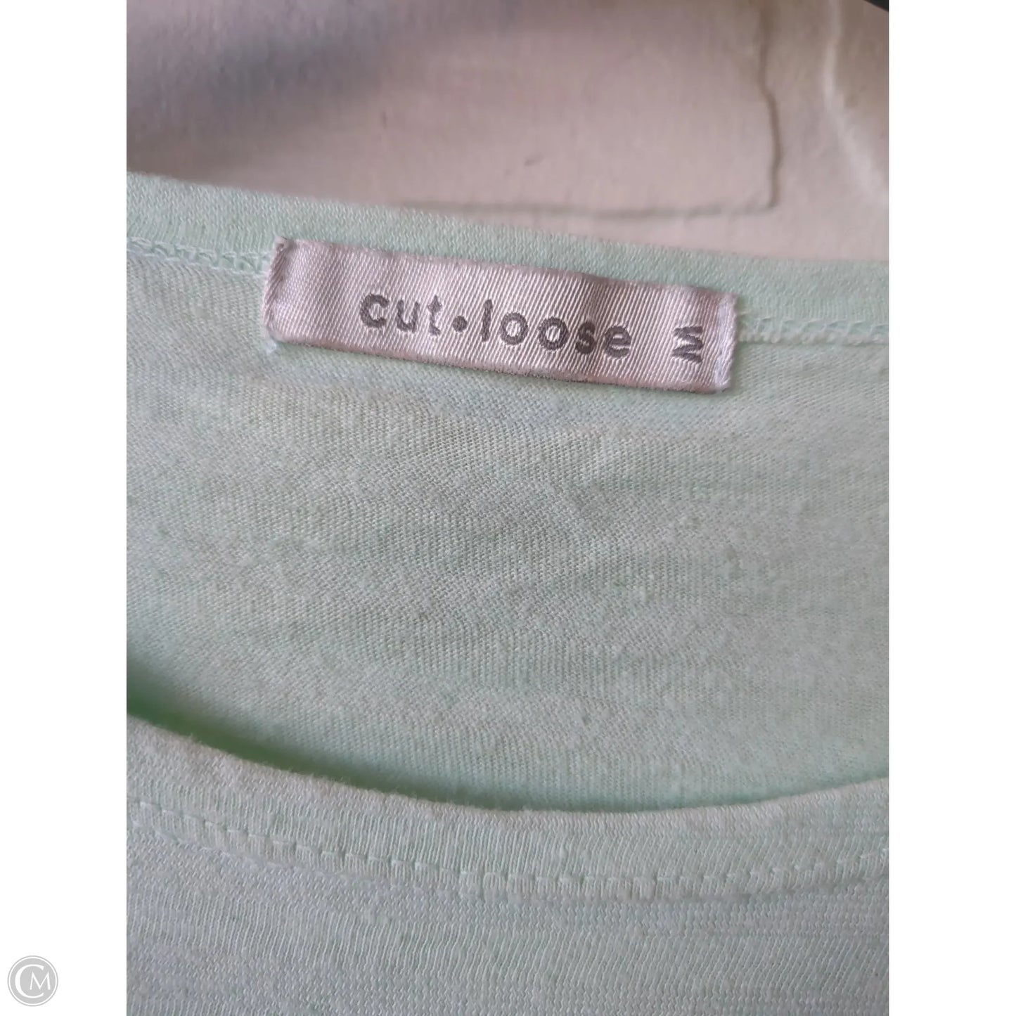 Top Long Sleeve By Cut Loose In Green, Size: M