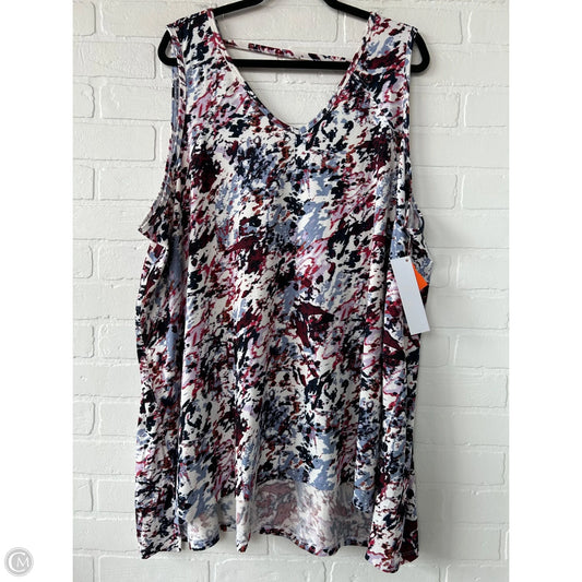 Top Sleeveless Basic By Lane Bryant In Blue & Cream, Size: 4x
