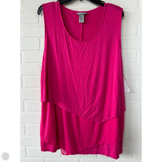Top Sleeveless By Catherines In Pink, Size: 1x