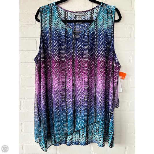 Top Sleeveless By Catherines In Blue & Purple, Size: 1x