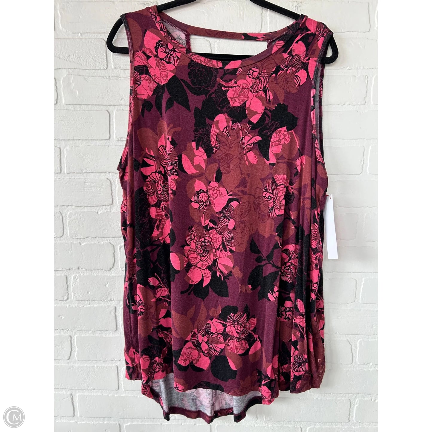 Top Sleeveless Basic By Lane Bryant In Red & Tan, Size: 1x