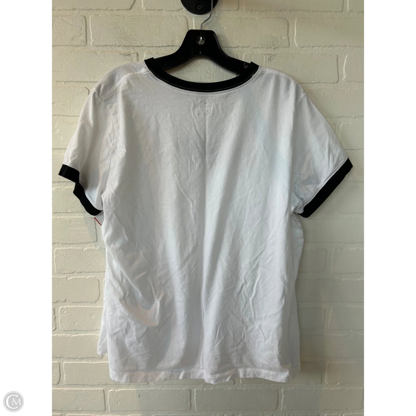 Athletic Top Short Sleeve By Nike In Blue & White, Size: Xxl