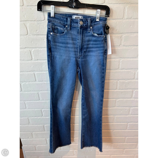 Jeans Boot Cut By Paige In Blue Denim, Size: 0