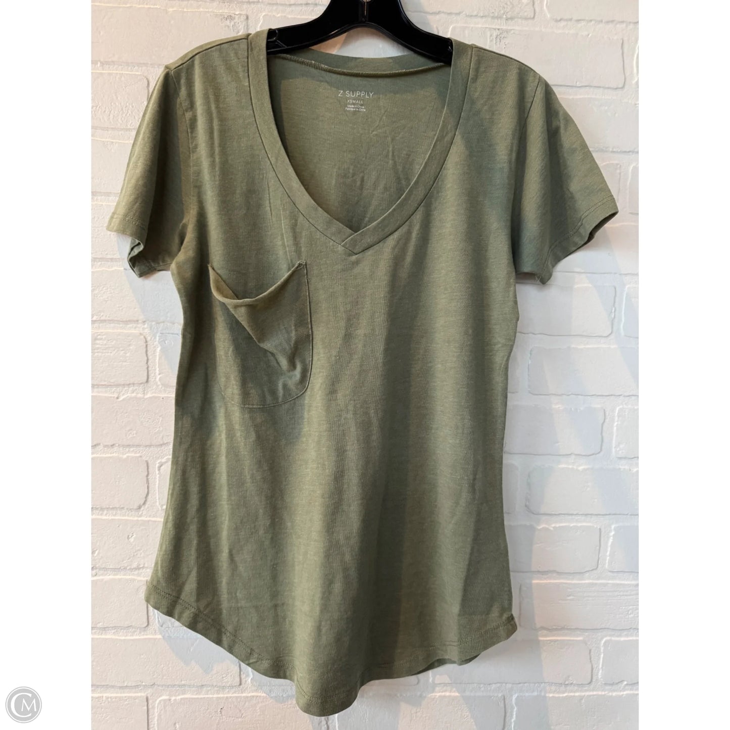 Top Short Sleeve Basic By Z Supply In Green, Size: Xs