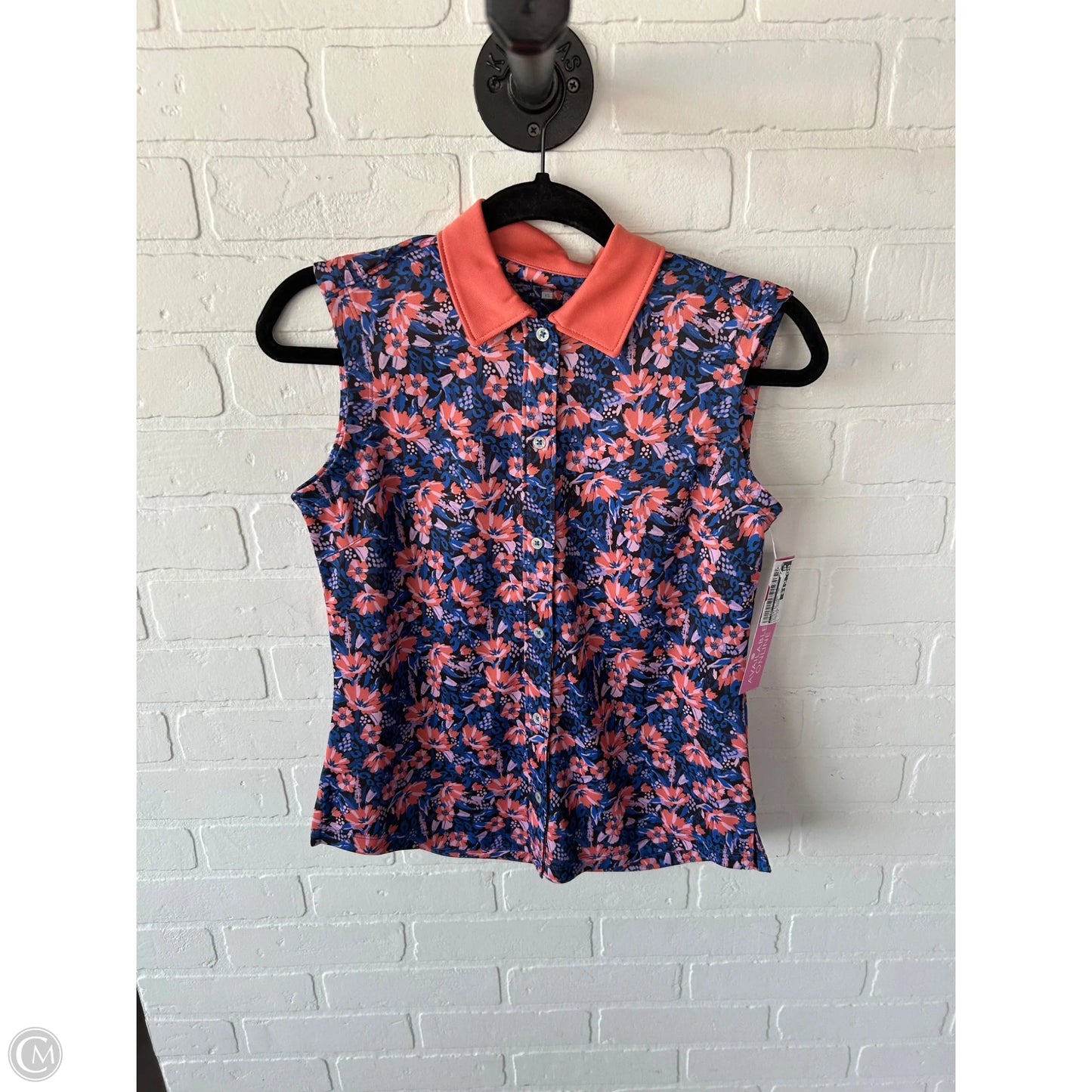Athletic Tank Top By bermuda sands In Blue & Orange, Size: Xs