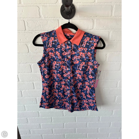 Athletic Tank Top By bermuda sands In Blue & Orange, Size: Xs