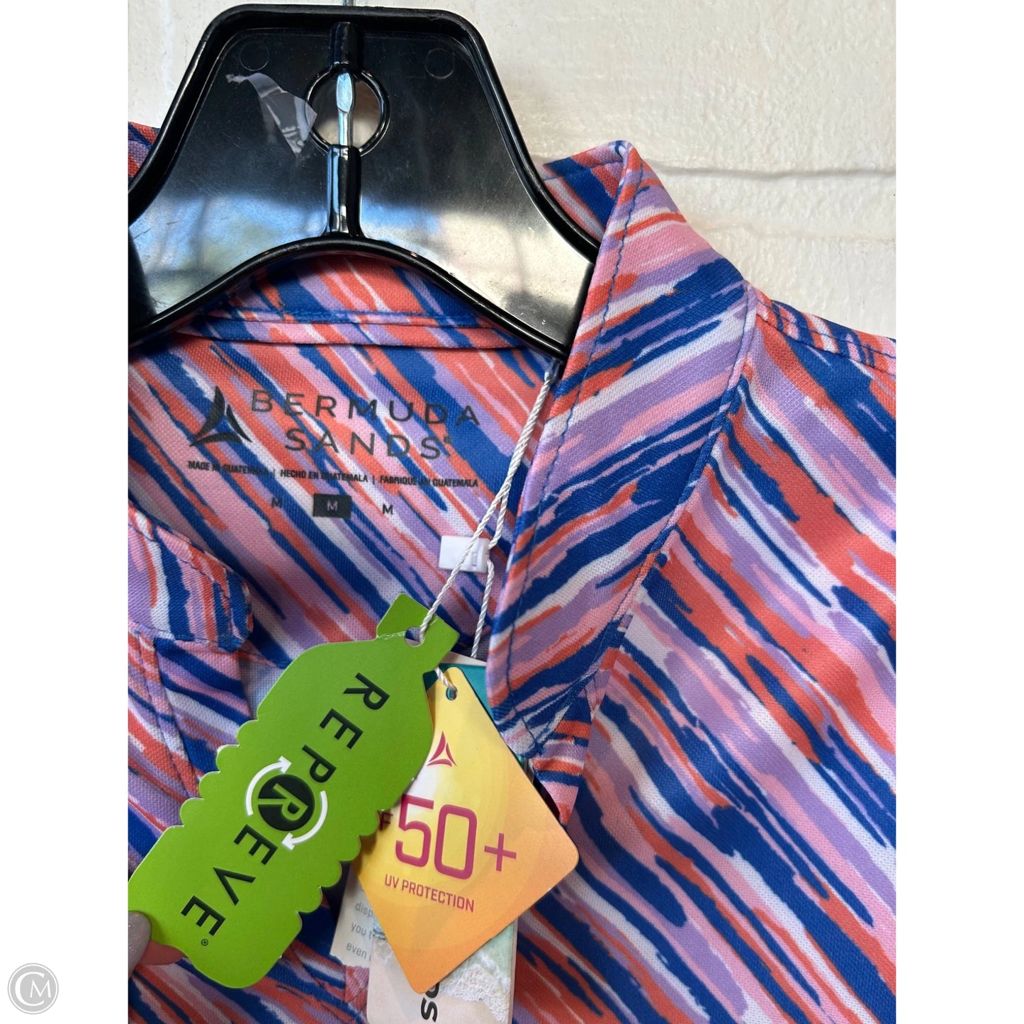 Athletic Top Short Sleeve By bermuda sands In Blue & Purple, Size: M