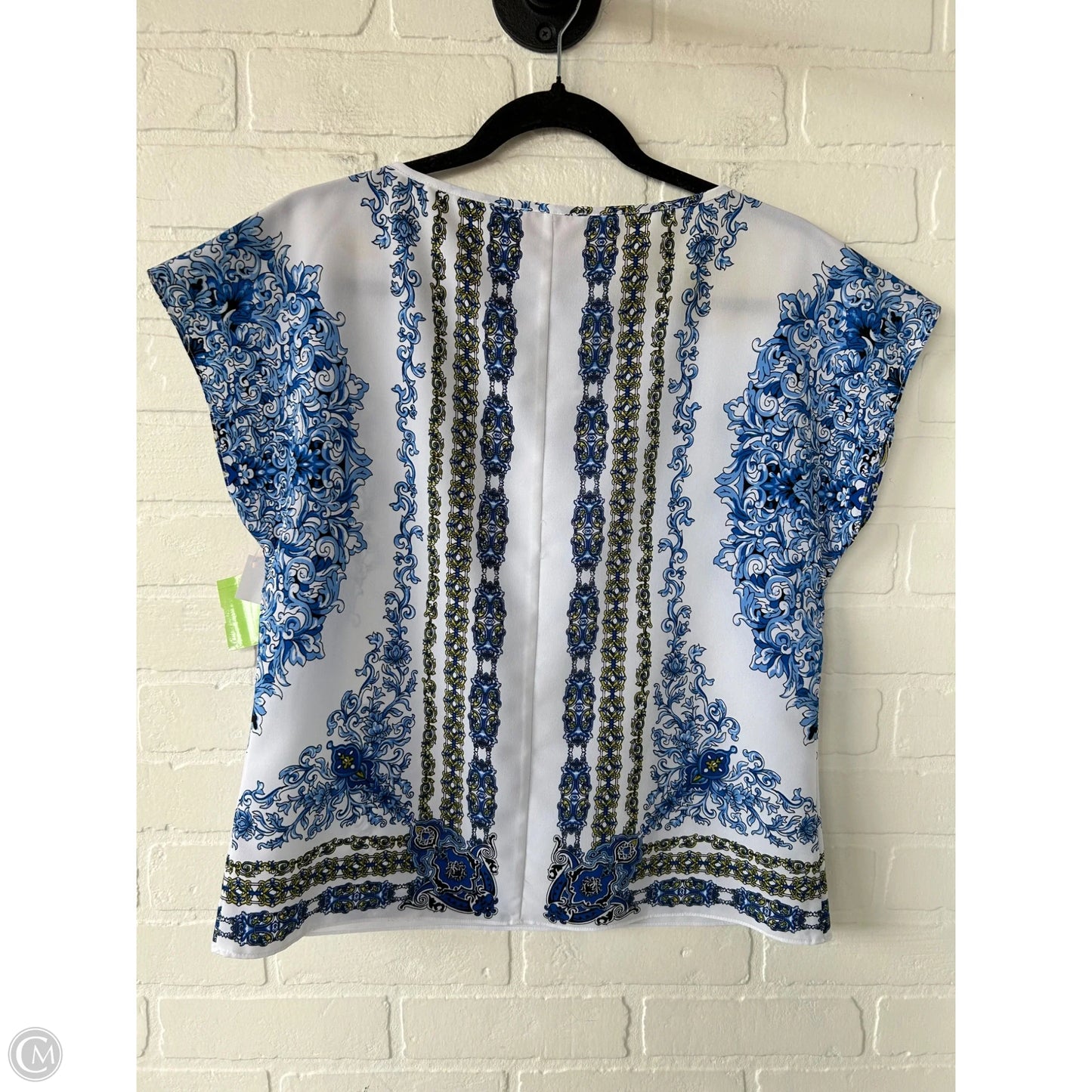 Top Sleeveless By Laundry In Blue & White, Size: S