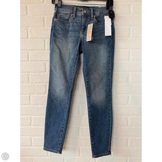 Jeans Skinny By Banana Republic In Blue Denim, Size: 0p